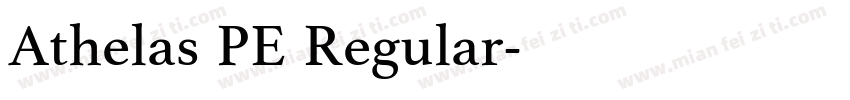 Athelas PE Regular字体转换